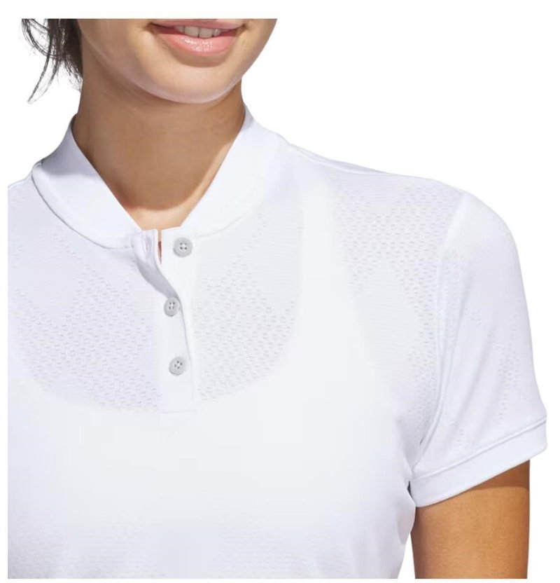Adidas Ultimate365 Diamond Jacquard damskei polo, białe