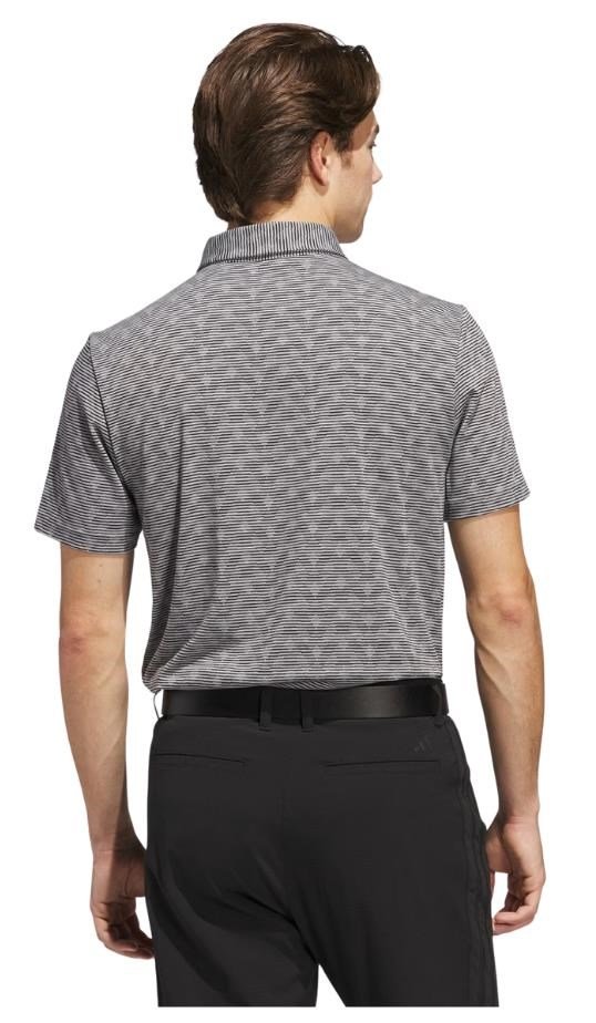 Adidas Go-To Printed Stripe męskie polo, grey three mel/black