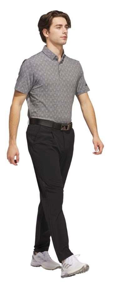 Adidas Go-To Printed Stripe męskie polo, grey three mel/black