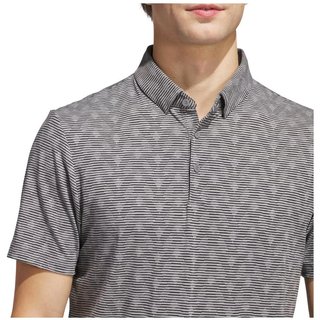 Adidas Go-To Printed Stripe męskie polo, grey three mel/black