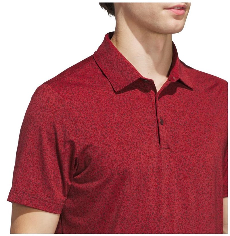 Adidas Ultimate365 Mini Bunker męskie polo, aurora ruby