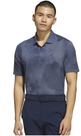 Adidas Tour Printed Mesht męskie polo, collegiate navy/preloved ink