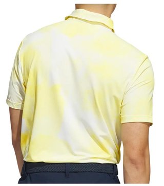 Adidas Ultimate365 Tour Printed męskie polo, white/powder yellow