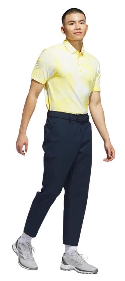 Adidas Ultimate365 Tour Printed męskie polo, white/powder yellow