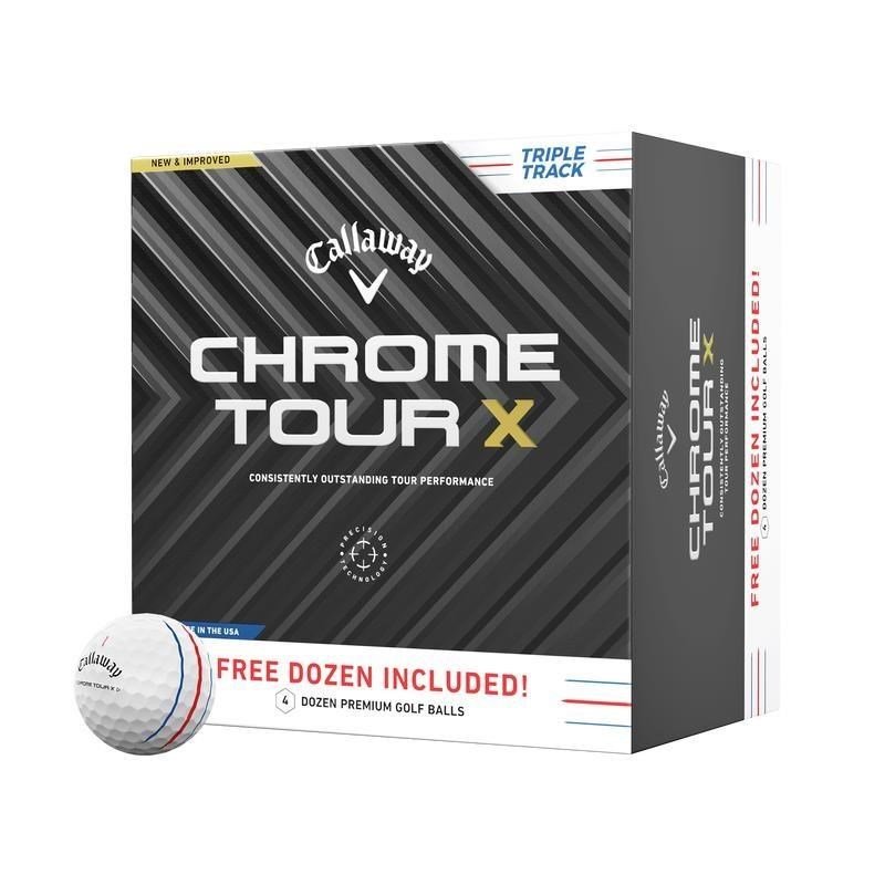 Callaway Chrome Tour X Triple Track piłki golfowe 2024 (48 piłek, 4 tuziny)
