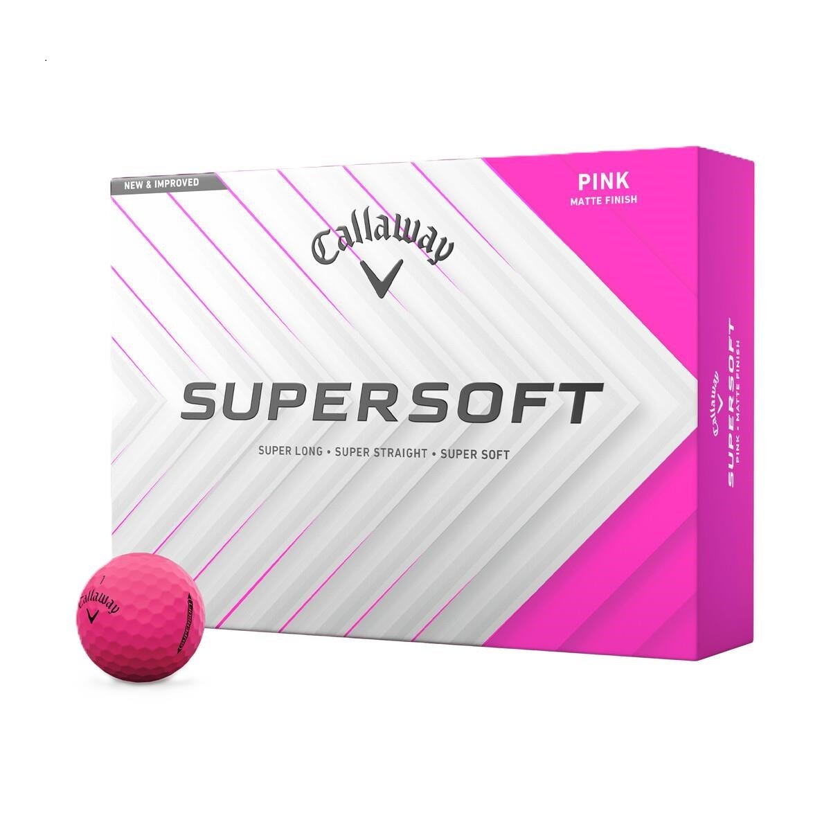 Callaway Supersoft piłki golfowe, różowe