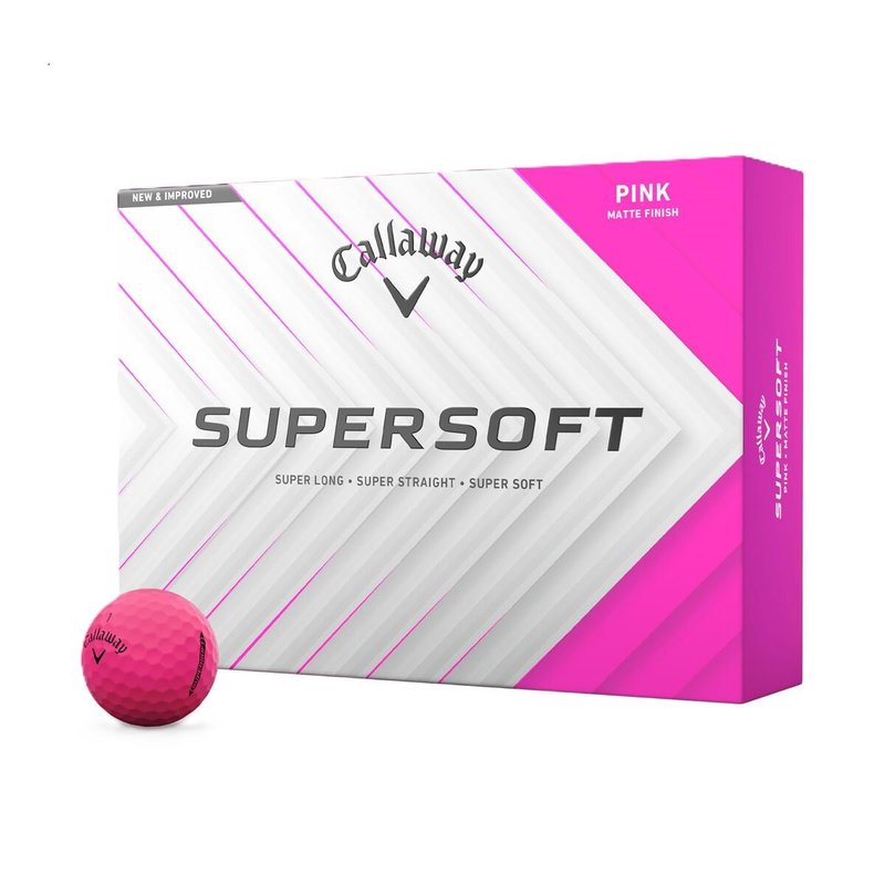 Callaway Supersoft piłki golfowe, różowe
