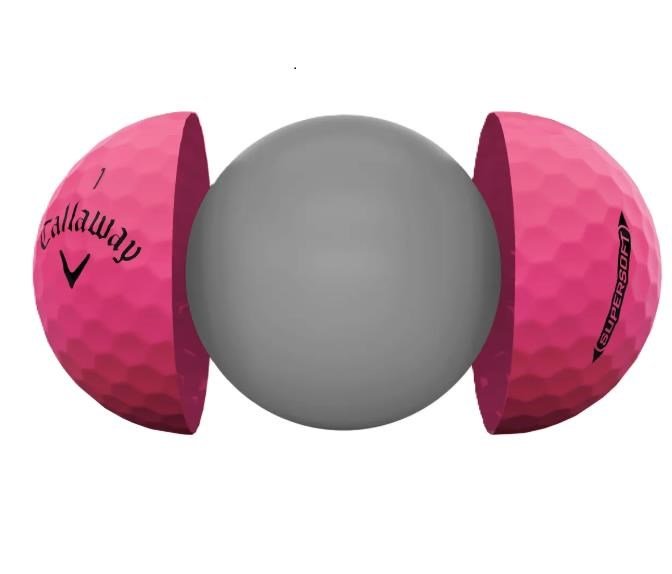 Callaway Supersoft piłki golfowe, różowe
