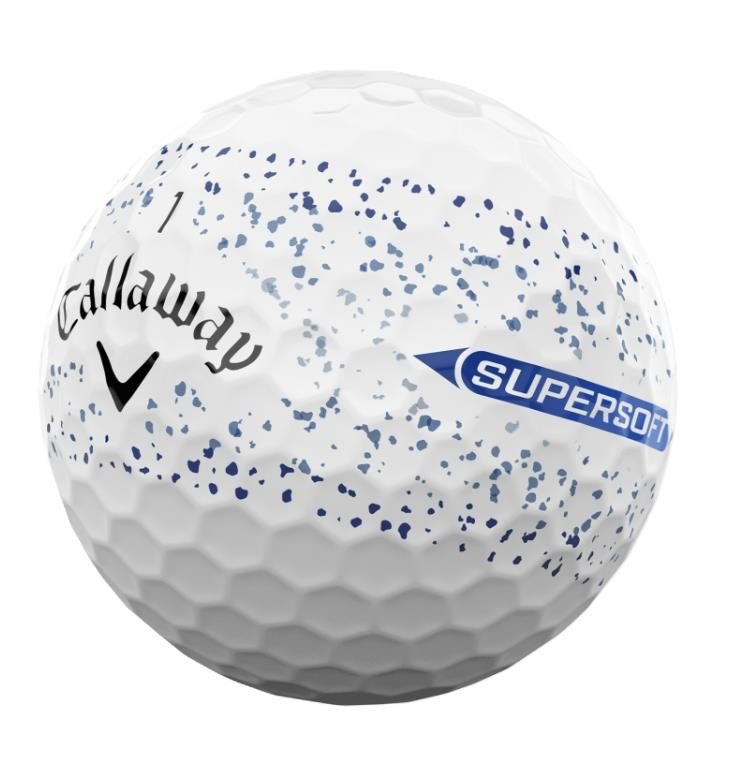 Callaway Supersoft Splatter 360 Blue piłki golfowe