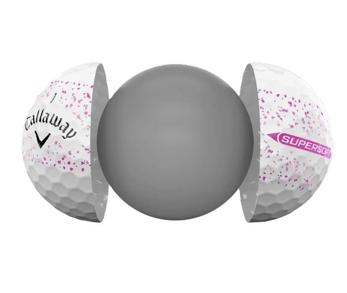 Callaway Supersoft Splatter 360 Pink piłki golfowe