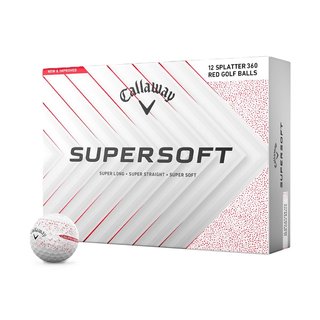 Callaway Supersoft Splatter 360 Red piłki golfowe