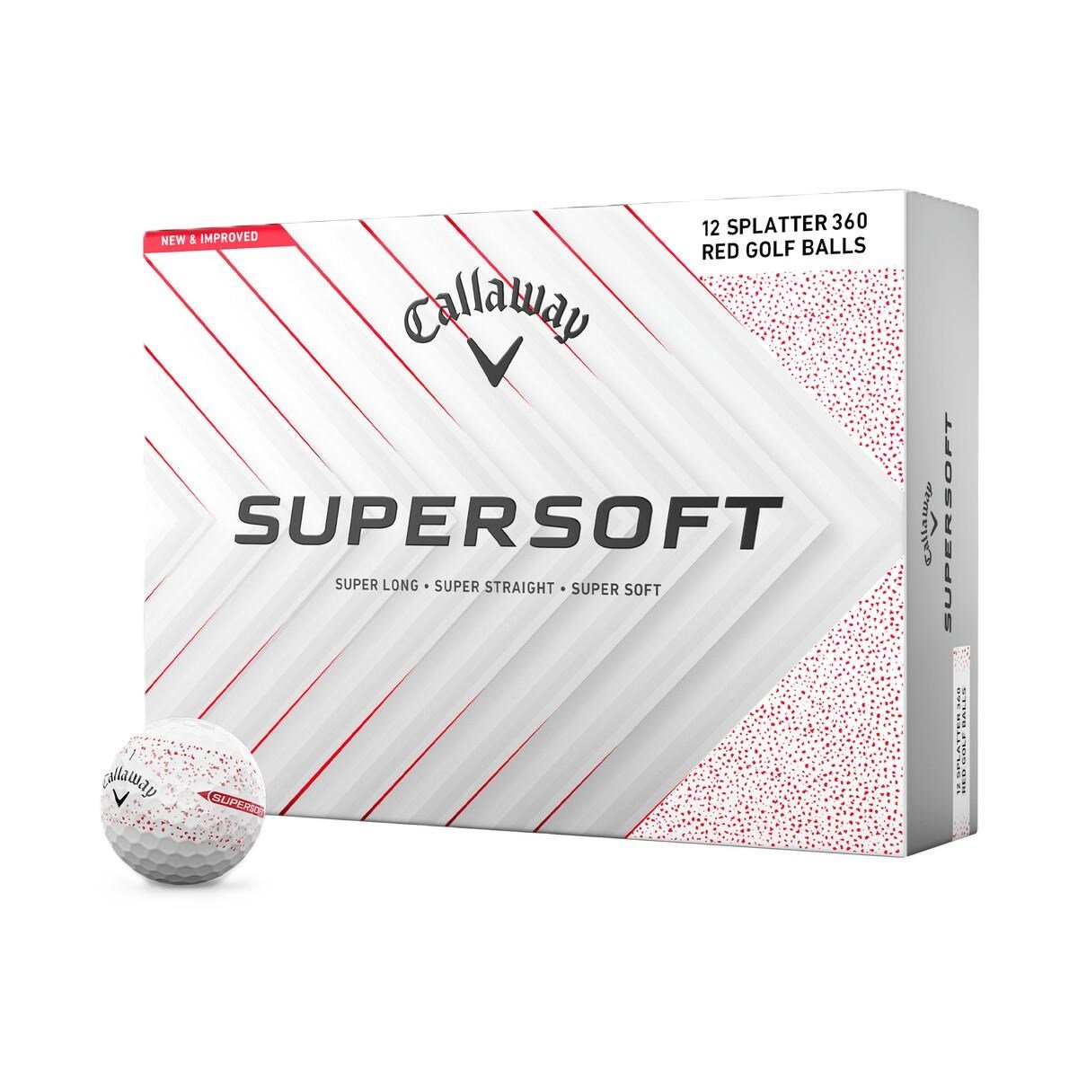 Callaway Supersoft Splatter 360 Red piłki golfowe