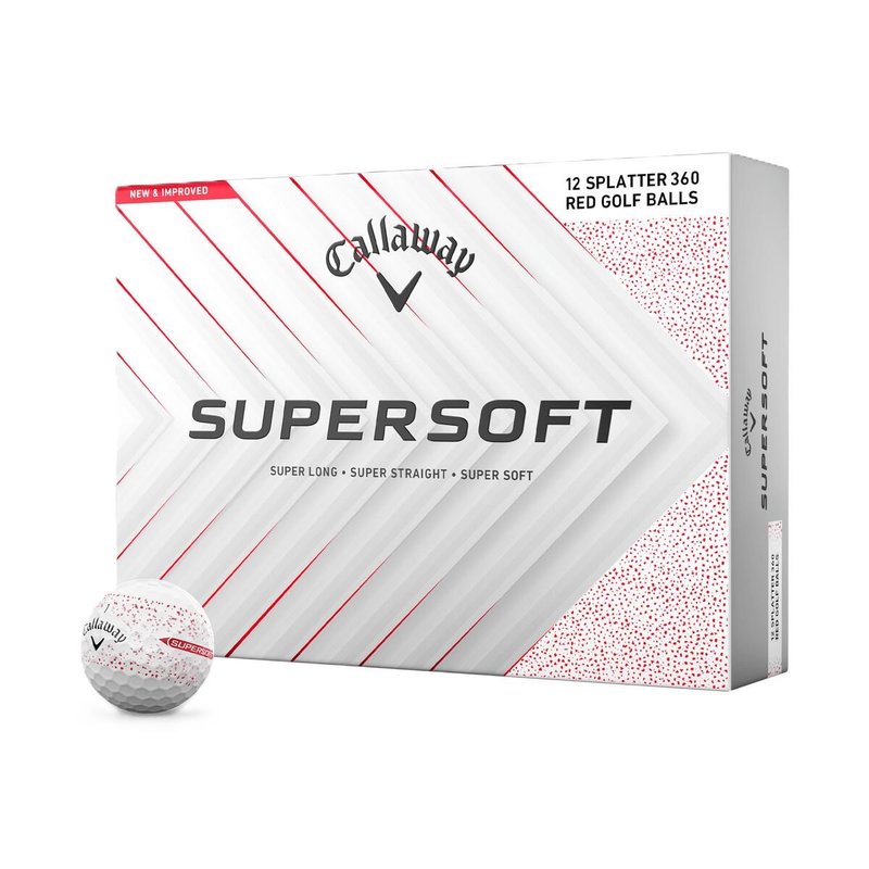 Callaway Supersoft Splatter 360 Red piłki golfowe