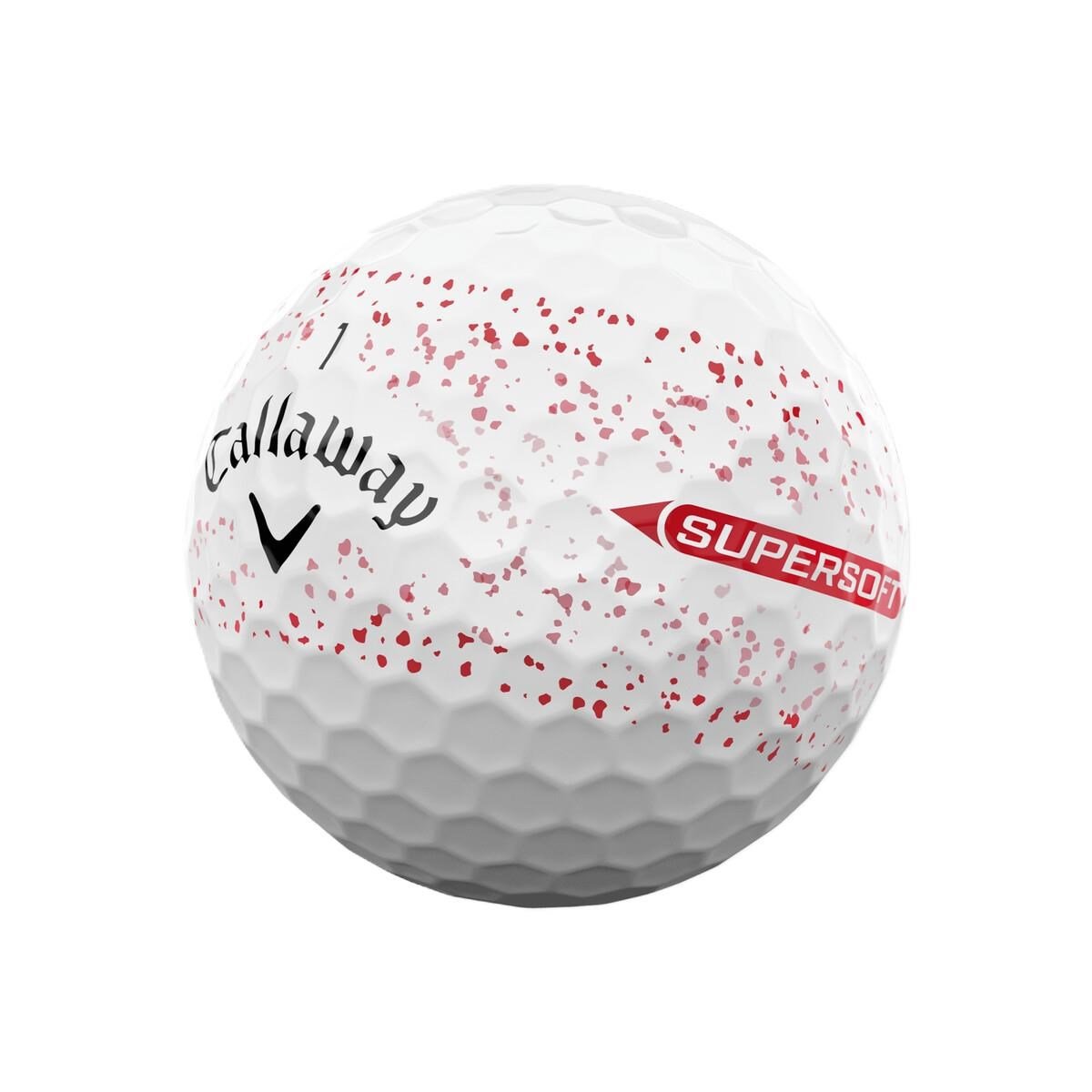 Callaway Supersoft Splatter 360 Red piłki golfowe