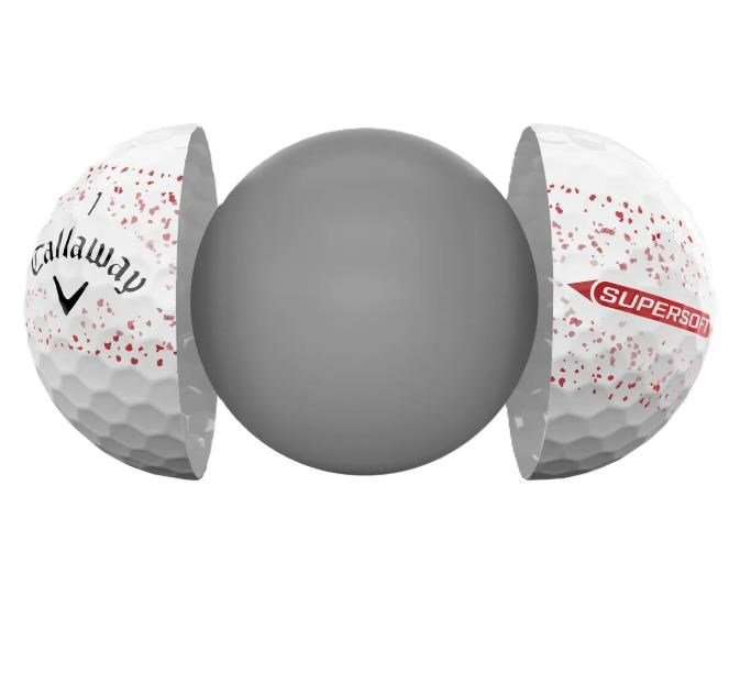 Callaway Supersoft Splatter 360 Red piłki golfowe