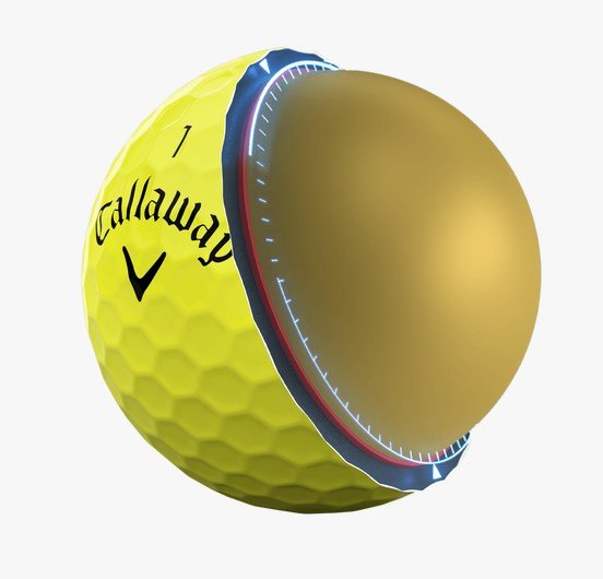 Callaway Warbird Distance+ piłki golfowe, żółte