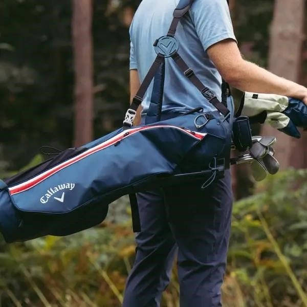 Callaway Carry+ stand bag, granatowo/biało/czerwony