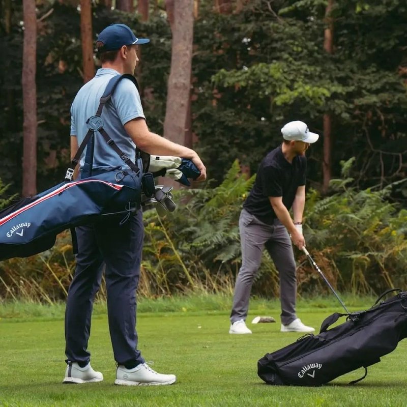 Callaway Carry+ stand bag, granatowo/biało/czerwony