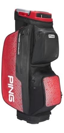 Ping Pioneer Monsoon cart bag, czarno/czerwony