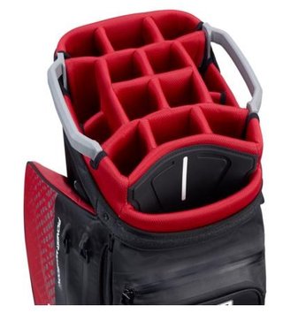 Ping Pioneer Monsoon cart bag, czarno/czerwony