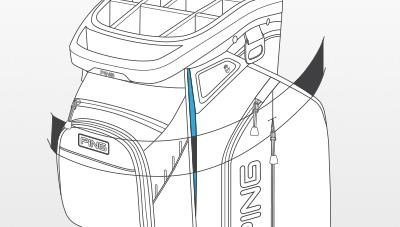 Ping Traverse cart bag, czarny