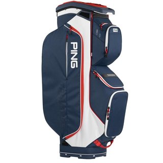 Ping Traverse cart bag, granatowo/biały/czerwony