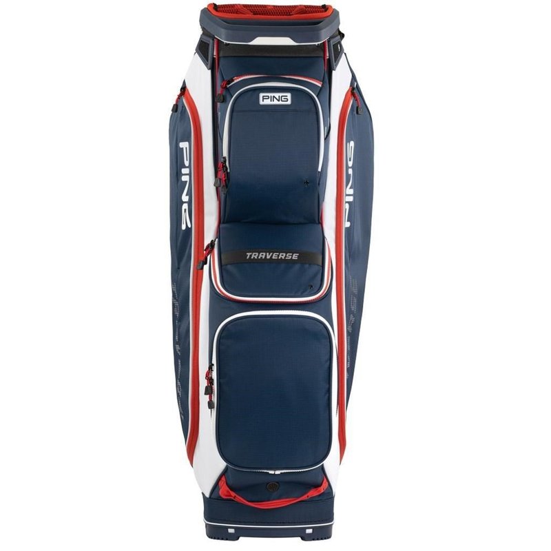 Ping Traverse cart bag, granatowo/biały/czerwony