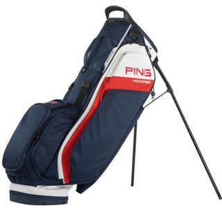 Ping Hoofer stand bag, granatowo/czarwono/biały