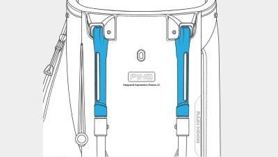 Ping Hoofer Monsoon stand bag, czarno/niebieski