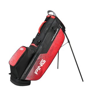 Ping Hoofer Monsoon stand bag, czarno/czerwony