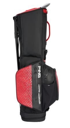 Ping Hoofer Monsoon stand bag, czarno/czerwony