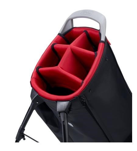 Ping Hoofer Monsoon stand bag, czarno/czerwony