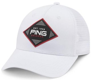 Ping Diamond Trucker czapka z daszkiem, biała