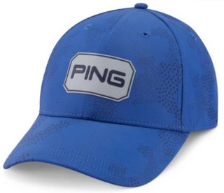 Ping Textured Camo czapka z daszkiem, mid blue multi
