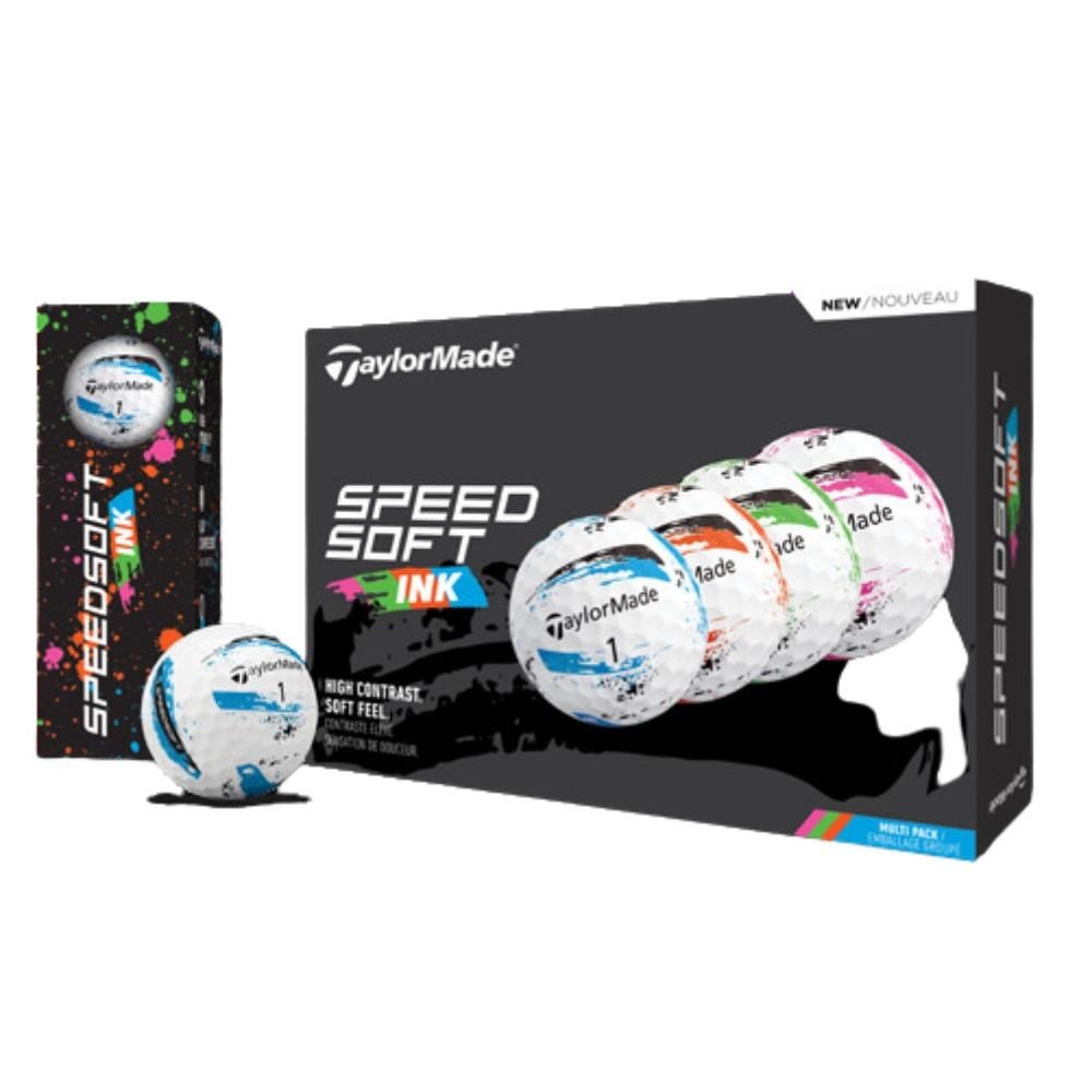 TaylorMade SpeedSoft Ink piłki golfowe, multi-pack