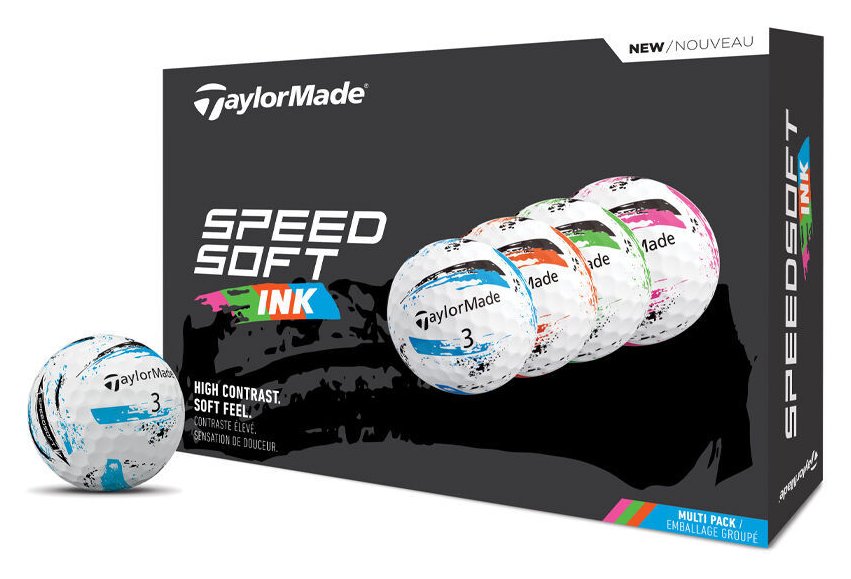 TaylorMade SpeedSoft Ink piłki golfowe, multi-pack