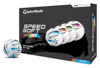 TaylorMade SpeedSoft Ink piłki golfowe, multi-pack