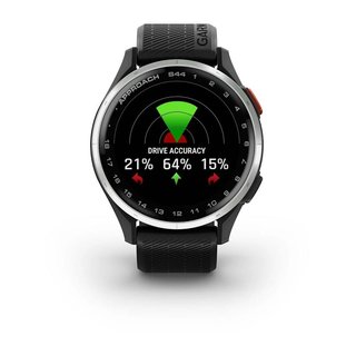 Garmin Approach S44 GPS zegarek, black/silver aluminium