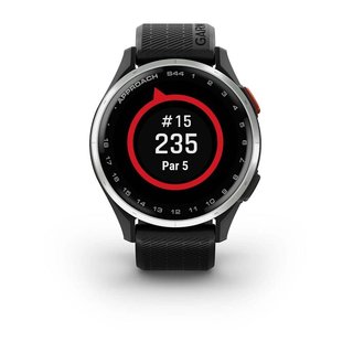 Garmin Approach S44 GPS zegarek, black/silver aluminium