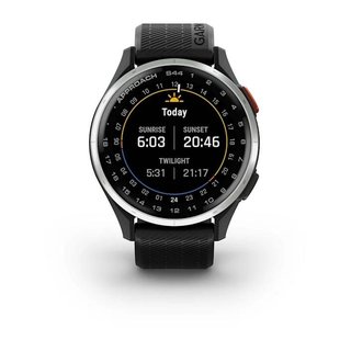 Garmin Approach S44 GPS zegarek, black/silver aluminium