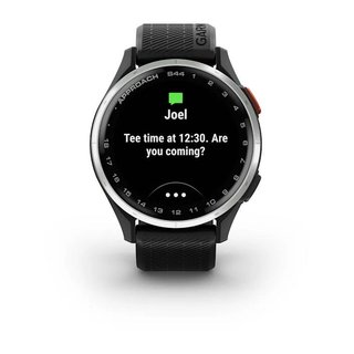 Garmin Approach S44 GPS zegarek, black/silver aluminium