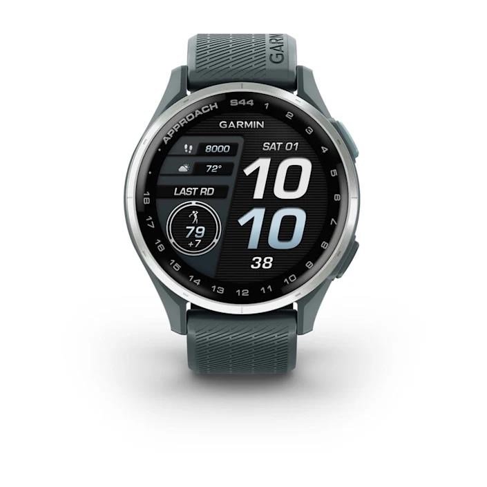 Garmin Approach S44 GPS zegarek, twilight/silver aluminium
