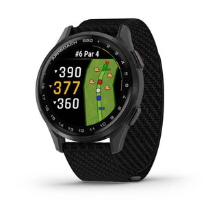 Garmin Approach S50 GPS zegarek, black nylon/silver aluminium