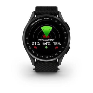 Garmin Approach S50 GPS zegarek, black nylon/silver aluminium