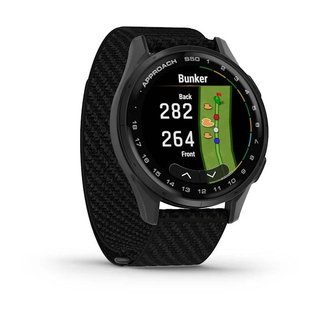 Garmin Approach S50 GPS zegarek, black nylon/silver aluminium