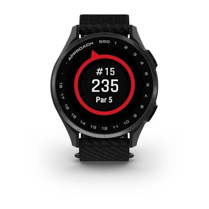 Garmin Approach S50 GPS zegarek, black nylon/silver aluminium