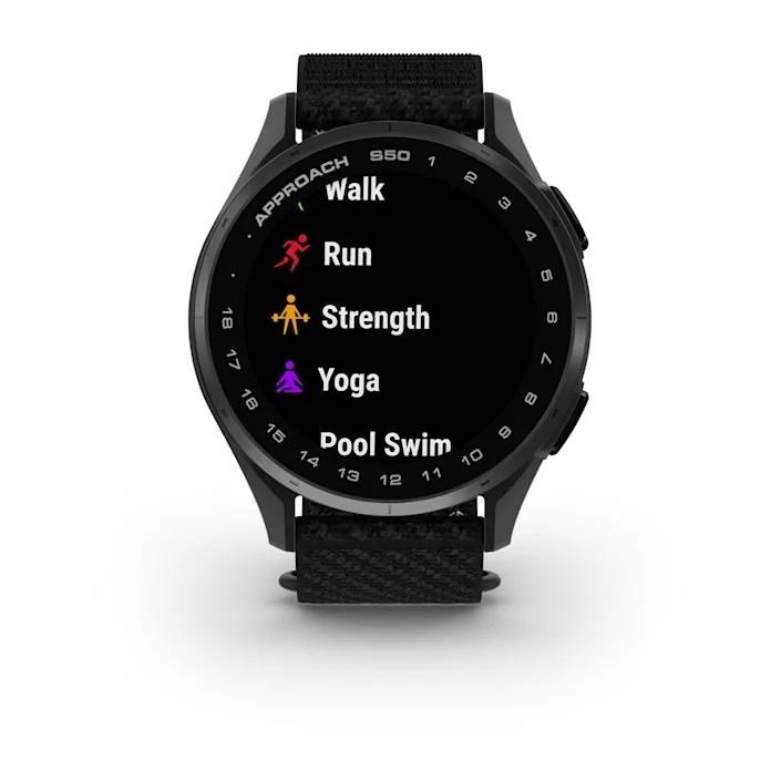 Garmin Approach S50 GPS zegarek, black nylon/silver aluminium