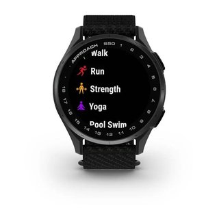 Garmin Approach S50 GPS zegarek, black nylon/silver aluminium
