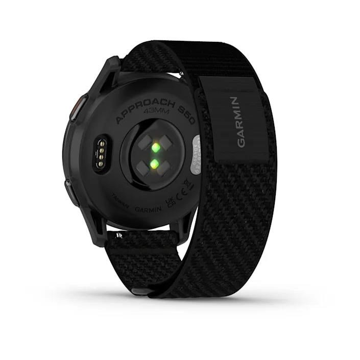 Garmin Approach S50 GPS zegarek, black nylon/silver aluminium