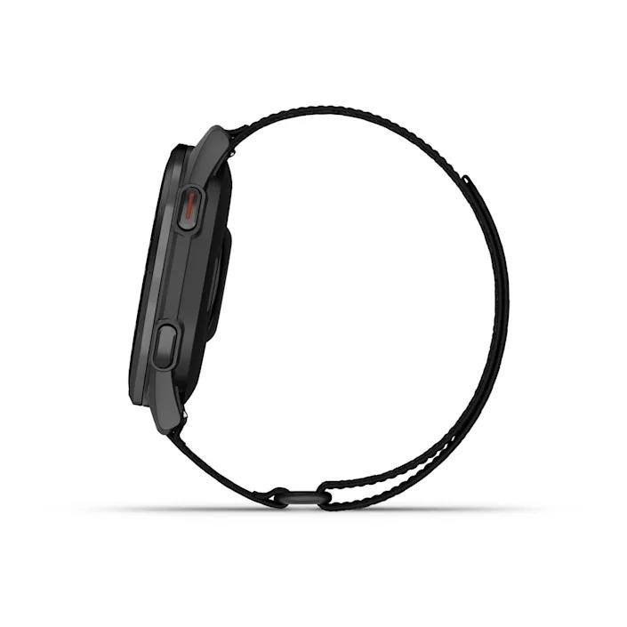 Garmin Approach S50 GPS zegarek, black nylon/silver aluminium